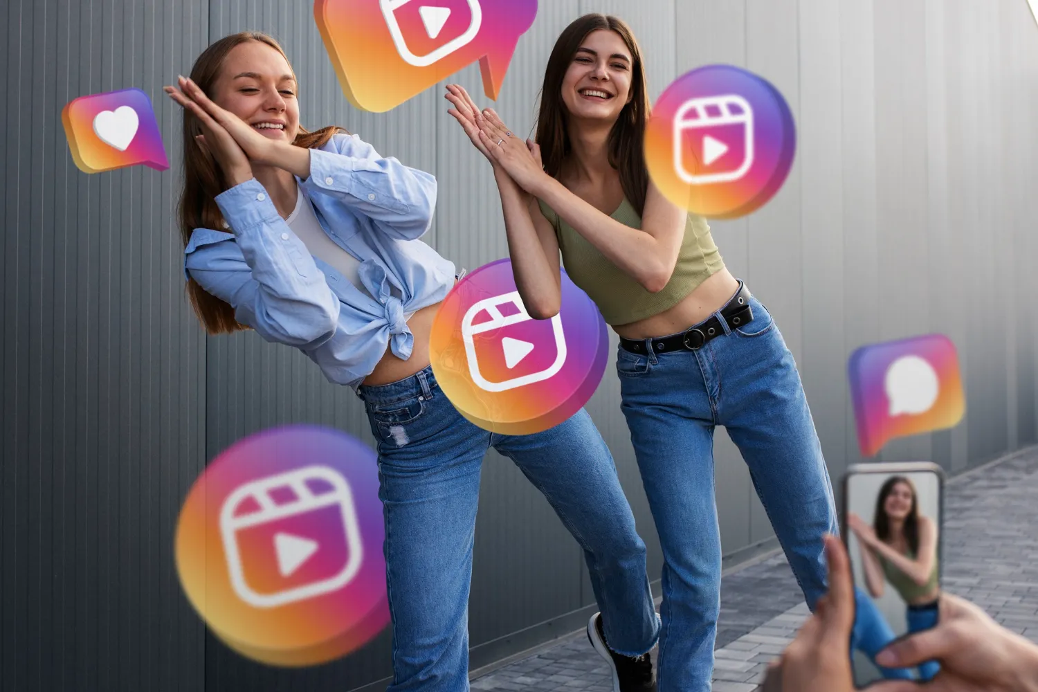 filmare reel promovare instagram